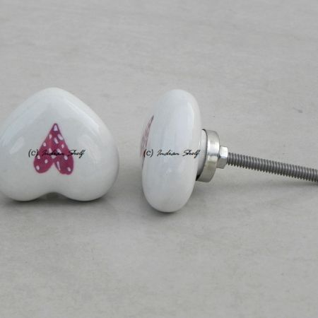 Dark Pink Heart Knob