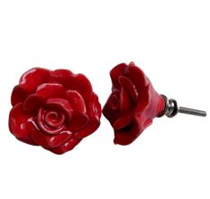 Dark Red Rose Knob