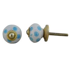 Blue Polka Small Knob