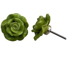 Pea Green Flower Knob