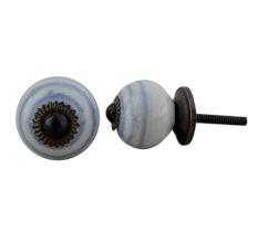 Blue Striped Small Knob