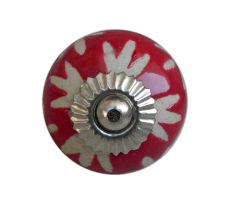 Red Etched Ceramic Knob-18