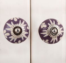 Purple Etched Ceramic Knob 46