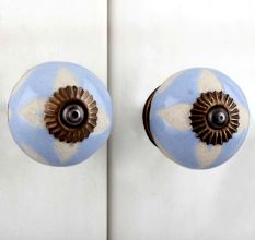 Slate Blue Etched Ceramic Knob-11