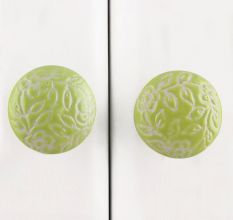 Lime Etched Flat Knob