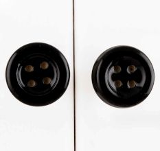 Black Ceramic Button Knob