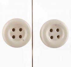 Cream Ceramic Button Knob