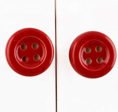 Red Ceramic Button Knob