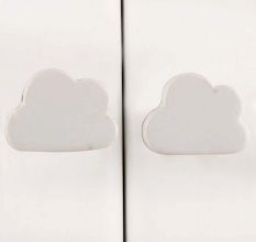 White Cloud Ceramic Knob