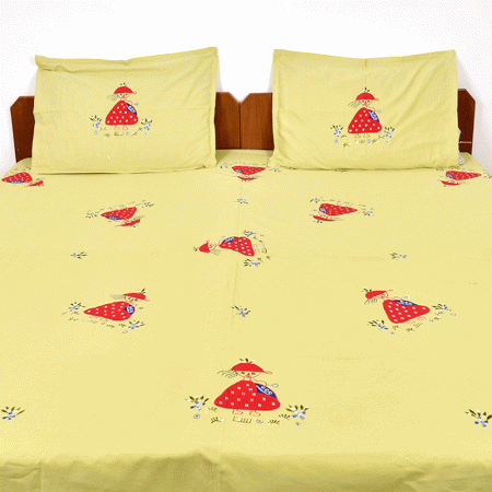 Light Green Cotton Bedsheet