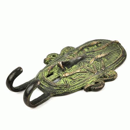 Bronze Face Mask Wall Hooks