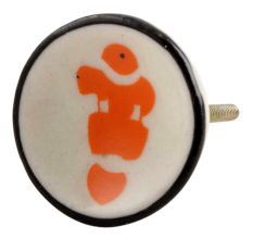 Orange Clown Fish Furniture Drawer Knob