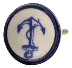 Anchor Flat Ceramic Cabinet Knob Online 