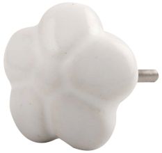 White Flower Ceramic Drawer Knob Online