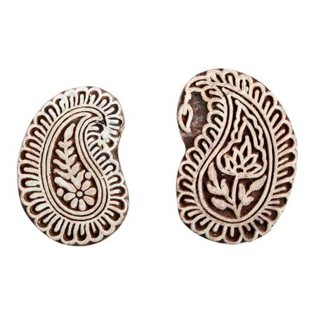 Set of 2 Piece New Mix Wooden Printing Block