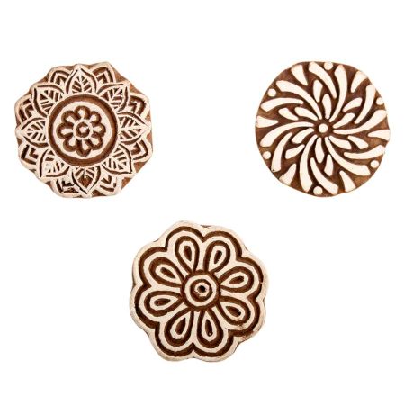 Set of 3 Piece New Mix Wooden Printing Block