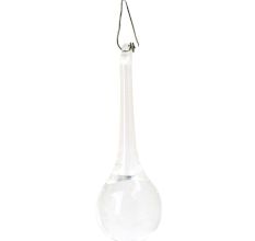 Clear Glass Teardrop Christmas Ornaments