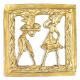 Brass Dokra Tribal Couple Enjoying Dancing Wall Art