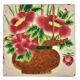 Ceramic Tile With Flower Basket Painted