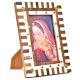 Wood And Bone Striped Design Photo Frame
