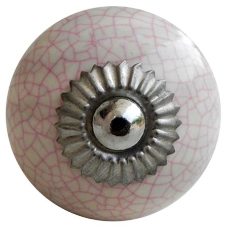 Cream Pink Crackle Crackle Drawer Knob Online