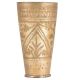 Brass Lassi Glass With leaf Motifs And Triangular Pattern