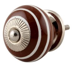 Brown Knob White Striped