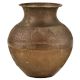 Hand Carved Indian Leaves Design Brass Water Pot Lota
