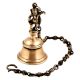 Traditional Brass Temple Bell With Dancing Ganesha Statue With Chain