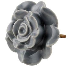 Grey Flower Knob