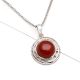 92.5 Sterling Silver Pendant Carnelian Mystical Gemstone Pendant