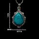 92.5 Sterling Silver Turquoise Teardrop Pendant