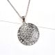 92.5 Sterling Silver Pendant Sacred Flower Of Life And Circular Ring Of Zodiac Signs
