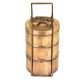 Brass Tiffin Box Thee Tier Containers For Home Decoration