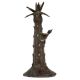 Brass Dhokra Statue Of Tribal Man Climbing Sailfi Tree