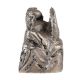Aluminum Wise Man Holding a Fish Statue Waves Sitting On Throne Figurine