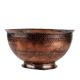 Tribal Pattern Copper Bowl with Intricate Pattern On Rim