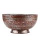 Carved Copper Bowl In Moghul Style For Home Decoration