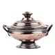 Handmade Copper Sugar Bowl With Lid And Circular Base And Stand