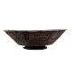 Copper Bowl Engraved Floral Scalloped Edges Geometric Base Fruit Ball
