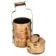 Tall Brass Tiffin Box With Four Container And A small Box On Top