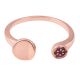 Modern 92.5 Sterling silver Toe Ring  Open able Pink Tourmline Studded Women Jewelry (Pair)