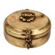 Golden Tribal Round Brass Tiffin Box For Home Decoration