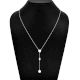 92.5 Sterling silver Chain with Three Round Silver Pendants