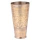 Handmade Brass Lassi Glass Cup With Triangular Leaves Pattern