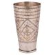 Handmade Leaf Design Brass Punjabi Lassi Glass