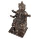 Brass Sitting Lord Ganesha Statue Idol In Dark Finish