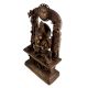 Vintage Brass Ganesha on His Aasan Sun God prabhavali