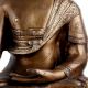 Handmade Brass Buddha Statue Meditating On Lotus Base