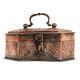 Copper Jewelry Box With Floral Kashmiri Repousse Artwork